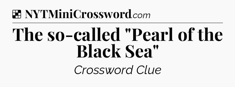 Solution: The so-called 