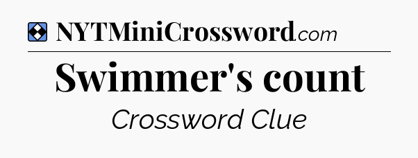 Solution: Swimmer's count - NYT Mini Crossword