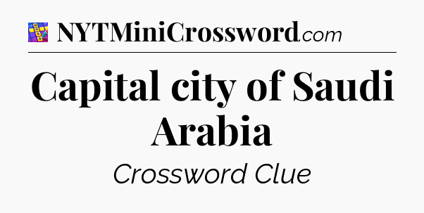 Capital city of Saudi Arabia Codycross