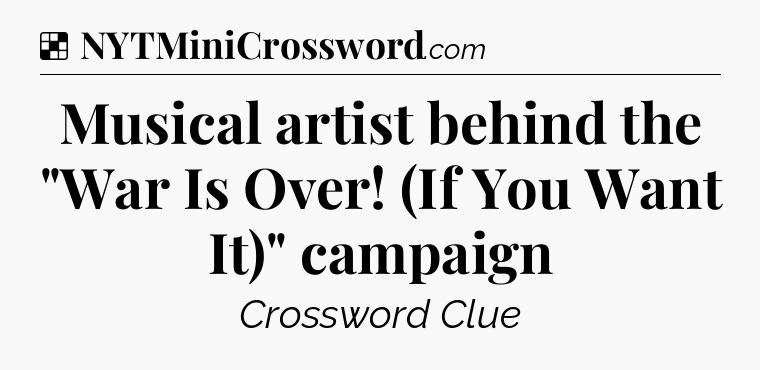 Solution: Musical artist behind the 