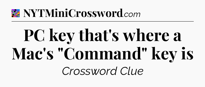 PC key that's where a Mac's 