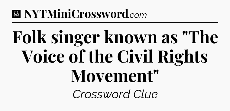 Folk singer known as 