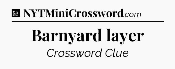 Barnyard layer - LA Times Crossword