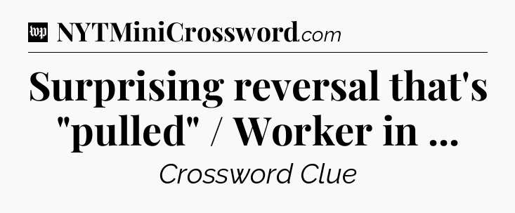 Surprising reversal that's 