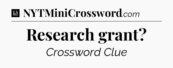 Research grant - LA Times Crossword