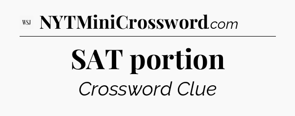 SAT portion - WSJ Crossword
