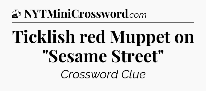 Ticklish red Muppet on 