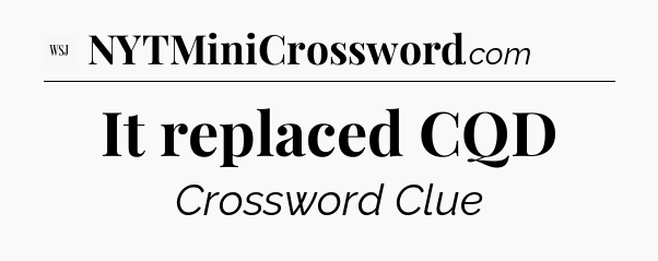 It replaced CQD - WSJ Crossword