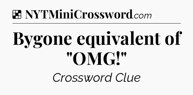 Solution: Bygone equivalent of 