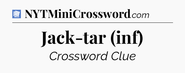 Jack-tar (inf) Puzzle Page Crossword Clue