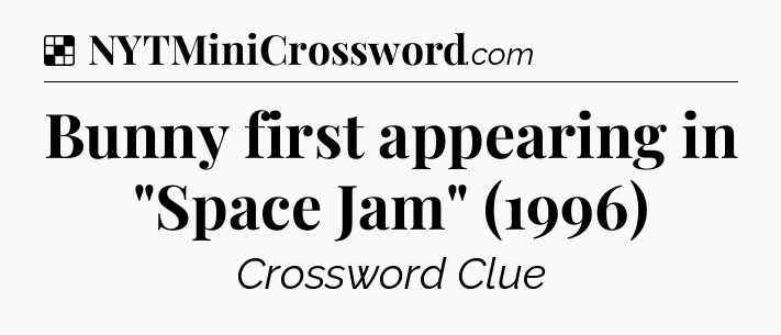 Solution: Bunny first appearing in 