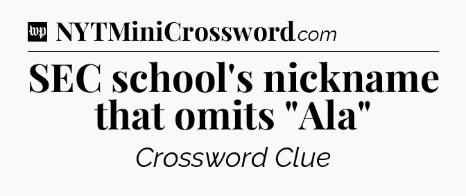 SEC school's nickname that omits 
