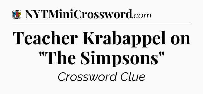 Teacher Krabappel on 