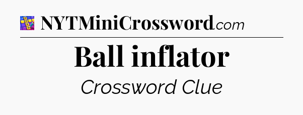 Ball inflator Codycross