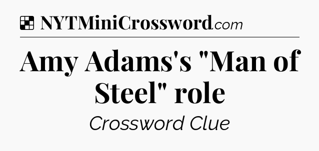 Solution: Amy Adams's 