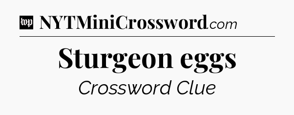 Sturgeon eggs Crossword Clue