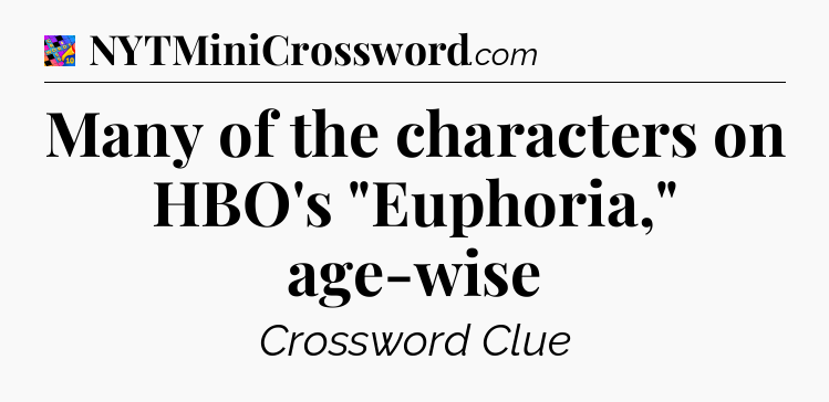 Many of the characters on HBO's 