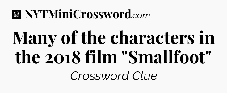 Many of the characters in the 2018 film 