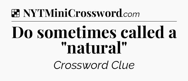 Solution: Do sometimes called a 