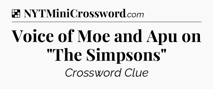 Solution: Voice of Moe and Apu on 