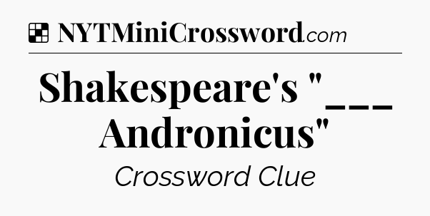 Solution: Shakespeare's 