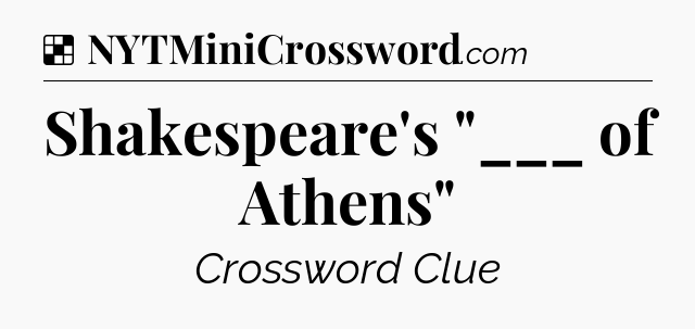 Solution: Shakespeare's 