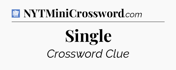 Single Puzzle Page Crossword Clue
