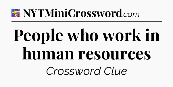 People who work in human resources Codycross