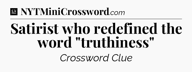Satirist who redefined the word 