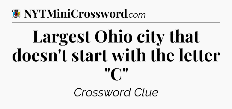 Largest Ohio city that doesn't start with the letter 