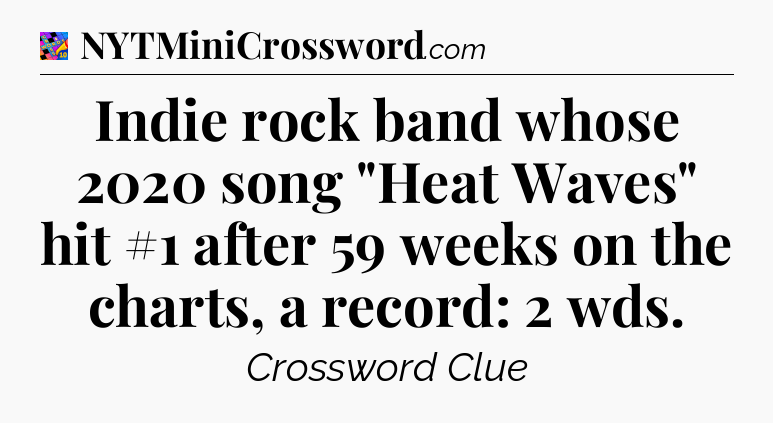 Indie rock band whose 2020 song 