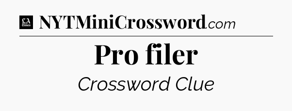 Pro filer - LA Times Crossword