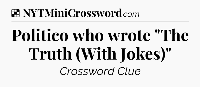 Solution: Politico who wrote 