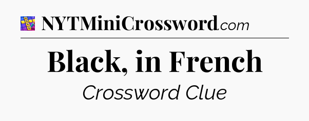 Black, in French Codycross