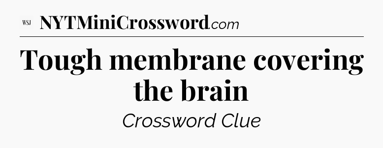 Tough membrane covering the brain - WSJ Crossword