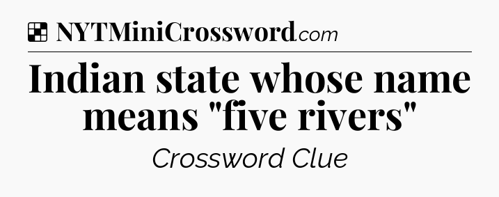 Solution: Indian state whose name means 