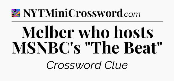 Melber who hosts MSNBC's 