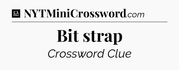 Bit strap - LA Times Crossword