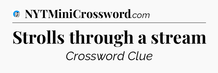 Strolls through a stream Crossword Clue