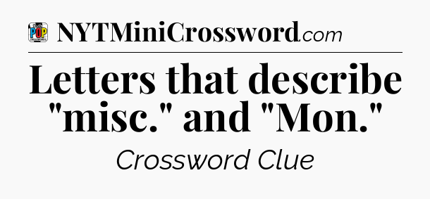 Letters that describe 