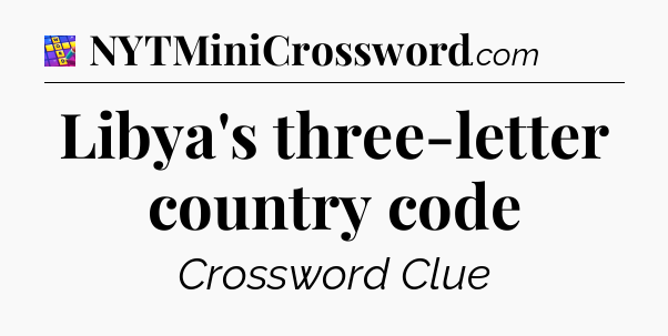 Libya's three-letter country code Codycross