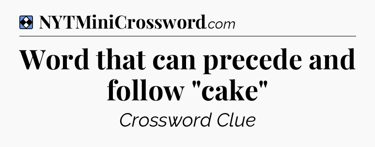 Solution: Word that can precede and follow 