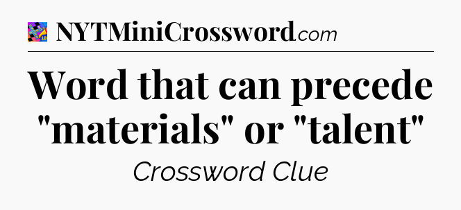 Word that can precede 