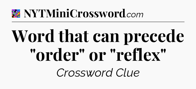 Word that can precede 