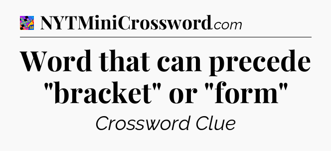 Word that can precede 