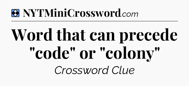 Solution: Word that can precede 