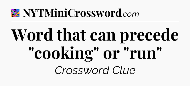 Word that can precede 