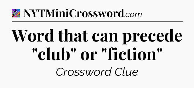 Word that can precede 