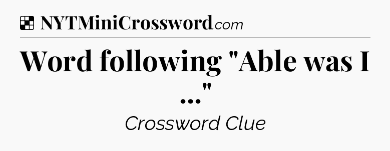 Solution: Word following 