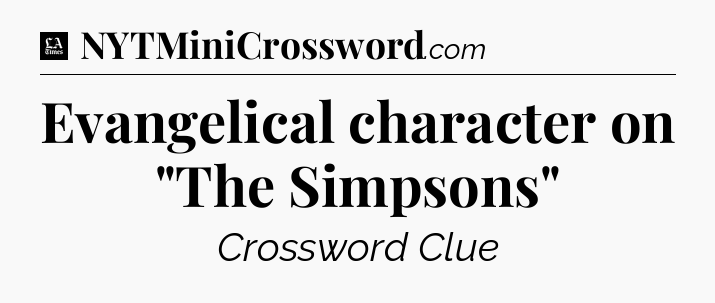 Evangelical character on 